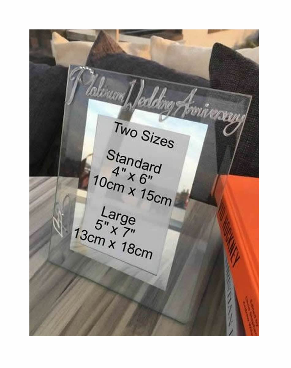 Platinum (70th) Wedding Anniversary Photo Frame Port (Milestone) Standard 4” x 6”