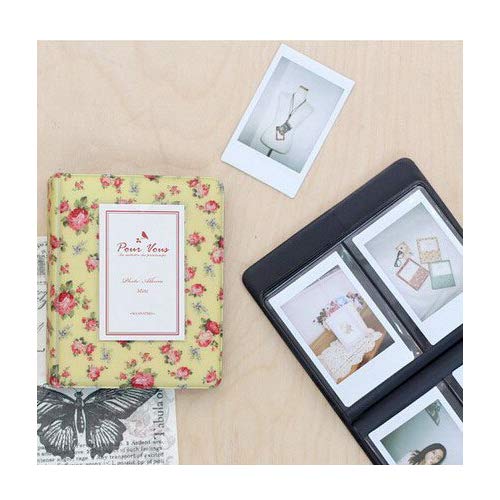 Image of ZENKO 64 Pockets Photo Album for Fujifilm Instant Mini 13 /12 /11 /9 /8 /SE /41 /99 /Evo /Liplay Instant Camera /Mini Link Printer, Polaroid Snap Touch Mint Zip Instant Camera Printer- Yellow Flower