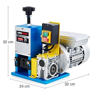 CREWORKS Macchina Spellacavi Elettrico 180W Spelafili Sguainacavi Professionale per il Riciclaggio di Rottami di Rame Φ1.5mm a Φ25mm (180W)