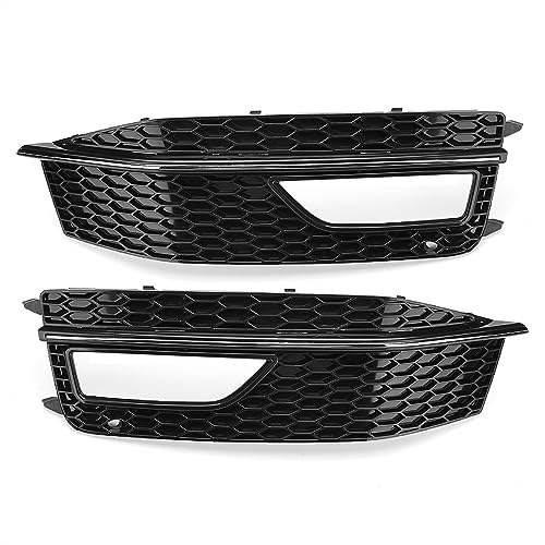 Parrilla de luz antiniebla para parachoques de Audi A4 B8 SLine S4 2012-2015 en negro brillante