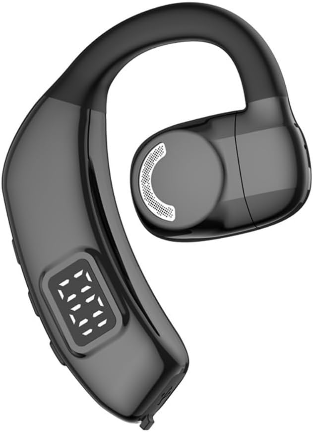 Open-Ear Earbuds, Wireless Bluetooth 5.3 Earpiece,30Hrs HD Calling,LED Display Hands-Free Bluetooth Earphone for Driving/Business/Office