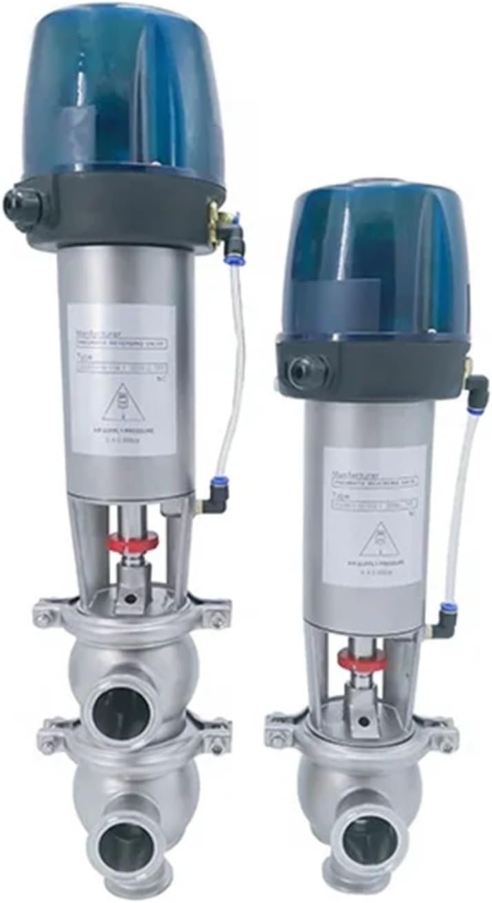 Stainless Steel SS304 21Model LL Pneumatic Clamp Diverter Valve with Control Head