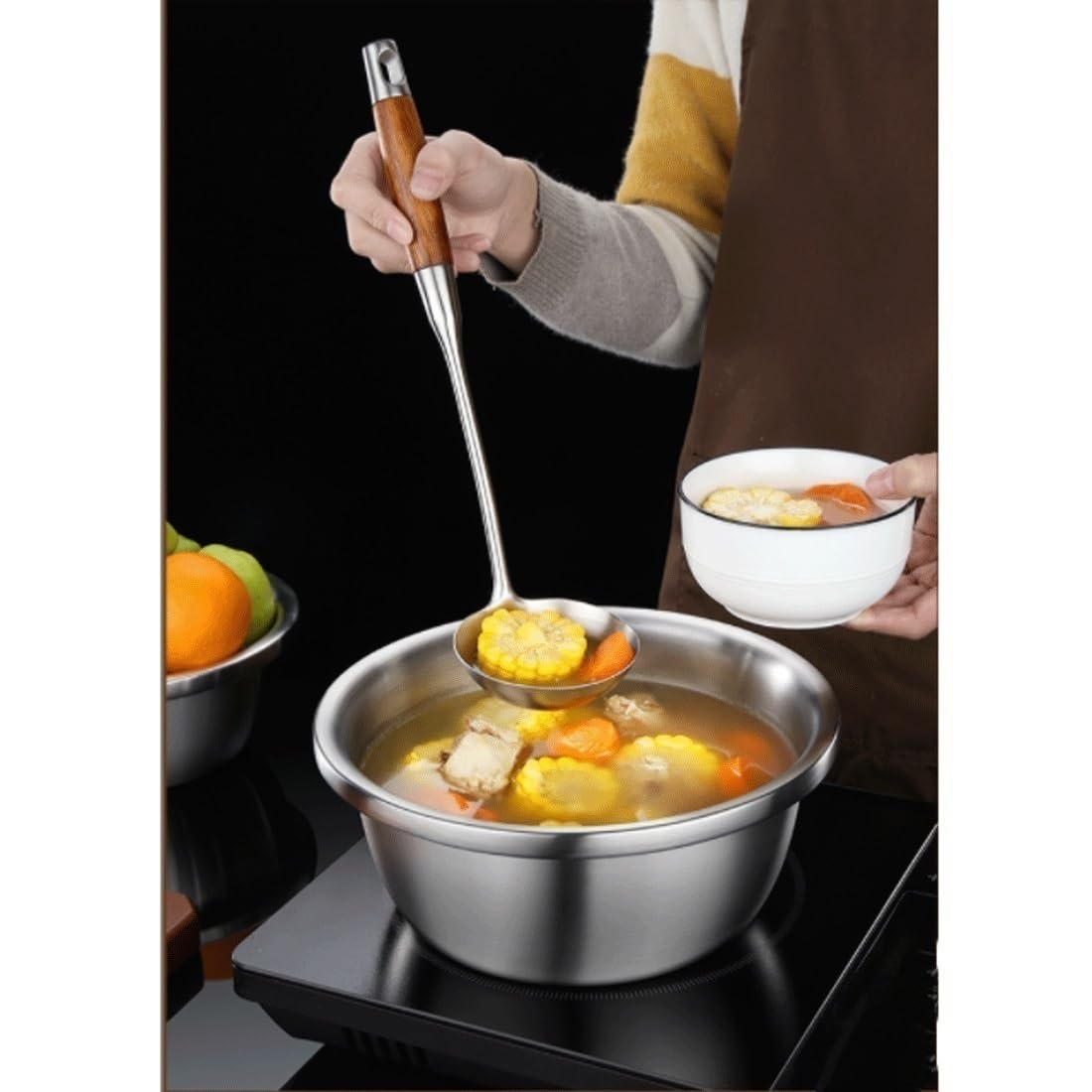 Cuencos para Frutas, Cuencos para Mezclar, ollas y Cuencos para cocinar, Utensilios de Cocina de 7 Piezas, ensaladeras de Acero Inoxidable, Cuencos de Almacenamiento