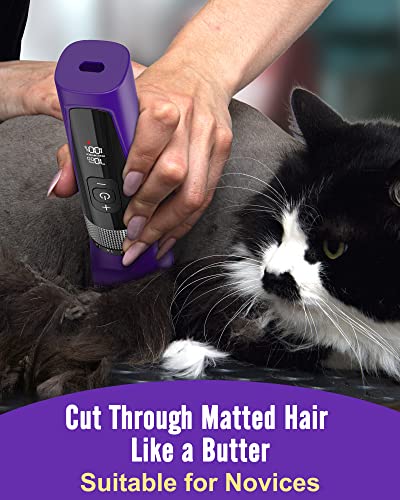 image for oneisall Cat Grooming Clippers for Matted Long Hair, 5-Speed Cat Groom