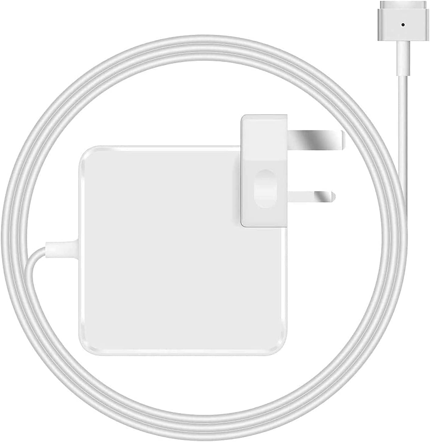 Bk Plus 85W Mag,Safe.2 Power Adapter Compatible For MacBook Pro With Retina display, White