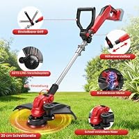Akku Rasentrimmer kompatibel mit Milwaukee 18V Akku, 5-in-1 Bürstenloser Elektrischer Rasentrimmer, 180° Collapsible 90° Trimmwinkel zum Trimmen von Rasen, Garten und Büschen (ohne Akku) – Ansicht 3
