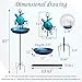 JOYBee 45 Inch Solar Sea Turtle Bird Baths for Outdoor Garden Stake-60mm Crackle Glass Ball Solar Light- Birdbath & Birdfeeder with Metal Stake Garden Yard Lawn Decor