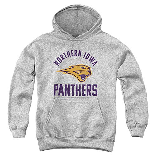 University of Northern Iowa Official Panthers Logo Unisex Youth Pull-Over Hoodie,Athletic Heather, X-Large
