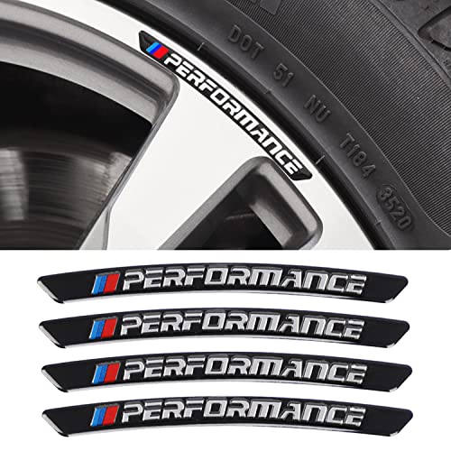 Rim Sticker Wheel Stickers Wheel Hub Metal Decoration Is Suitable For 1 2 3 4 5 6 7 Series M3 M5 X1 X2 X3 X4 X5 X6 (Black) #TOP17