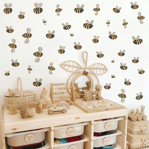 Vinilos decorativos de abejas pequeñas 42 piezas miniatura 4