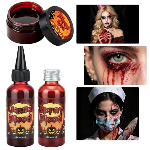 10PCS Halloween Fake Blood Kit Scary Cosplay SFX Makeup Accessories - image 4