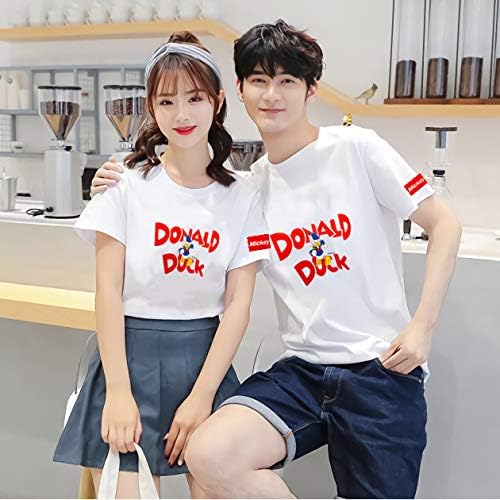 Amazon Q1 13 可愛い Tシャツ 半袖 ペアルック ディズニー キャラクター ドナルドダック Tシャツ 半袖 カップル お祝い 夏 Tシャツ カットソー 通販
