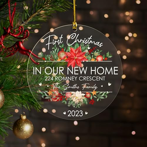New Home Ornament 2023, Keepsake Christmas Ornaments - First Home Christmas Ornament 2023, Xmas Ornaments 6