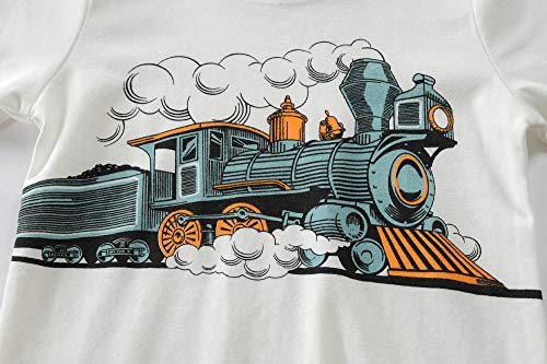 Little Boys Pajamas 2 Pieces Long Set 100% Cotton Sleepwear Kids Excavator Pjs Toddler Winter Clothes Jammies Size 2-7T3