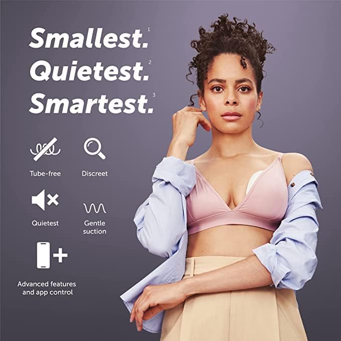 Elvie Single Breast Pump (21mm/24mm Nipple Shields), Silent Electric Breastfeeding Pump, Hands-Free in-Bra Design - Image 3