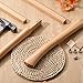 RattanView 2 Pcs Hammer Handles Replacement 18 Inches Long Wood Curved Replacement Handle with 2 Wooden and 4 Iron Wedges for Sledge Axe Tool