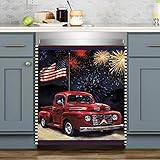 Barn Star Dishwasher Magnetic Cover American Flag Sticker Country Truck Refrigerator Door Magnet,Fir