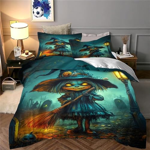 Housse de couette sorcière d'Halloween microfibre hypoallergénique ultra douce - 6
