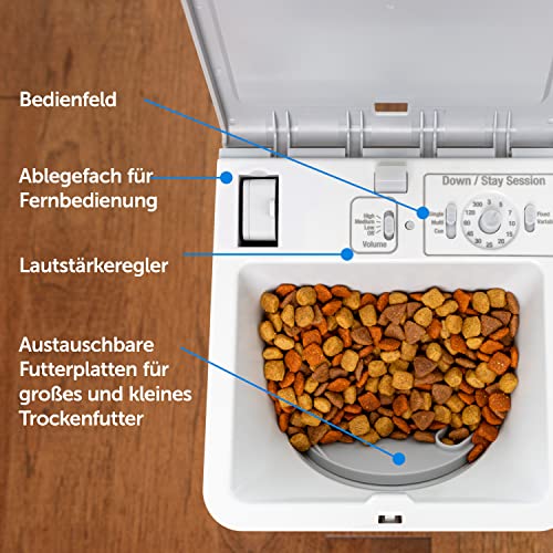 PetSafe Teach und Treat Ferngesteuerter Belohnungstrainer für Hunde, Training und Positive Verstärkung, 4 D Batterien nötig, Grau.