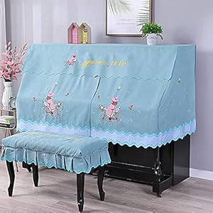 Piano Cover Staande Piano Half Cover Kruk Cover Set Borduurwerk Leuke Elegante Luxe Dikke Beschermhoes Stofdicht Cover