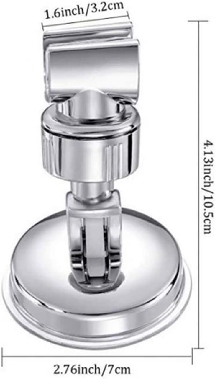 Shower Holder, Universal Adjustable Hand Shower Holder Suction Cup Holder Full Plating Shower Rail Head Holder Bracket Bathroom Accessories Shower Installation Bracket, ABS