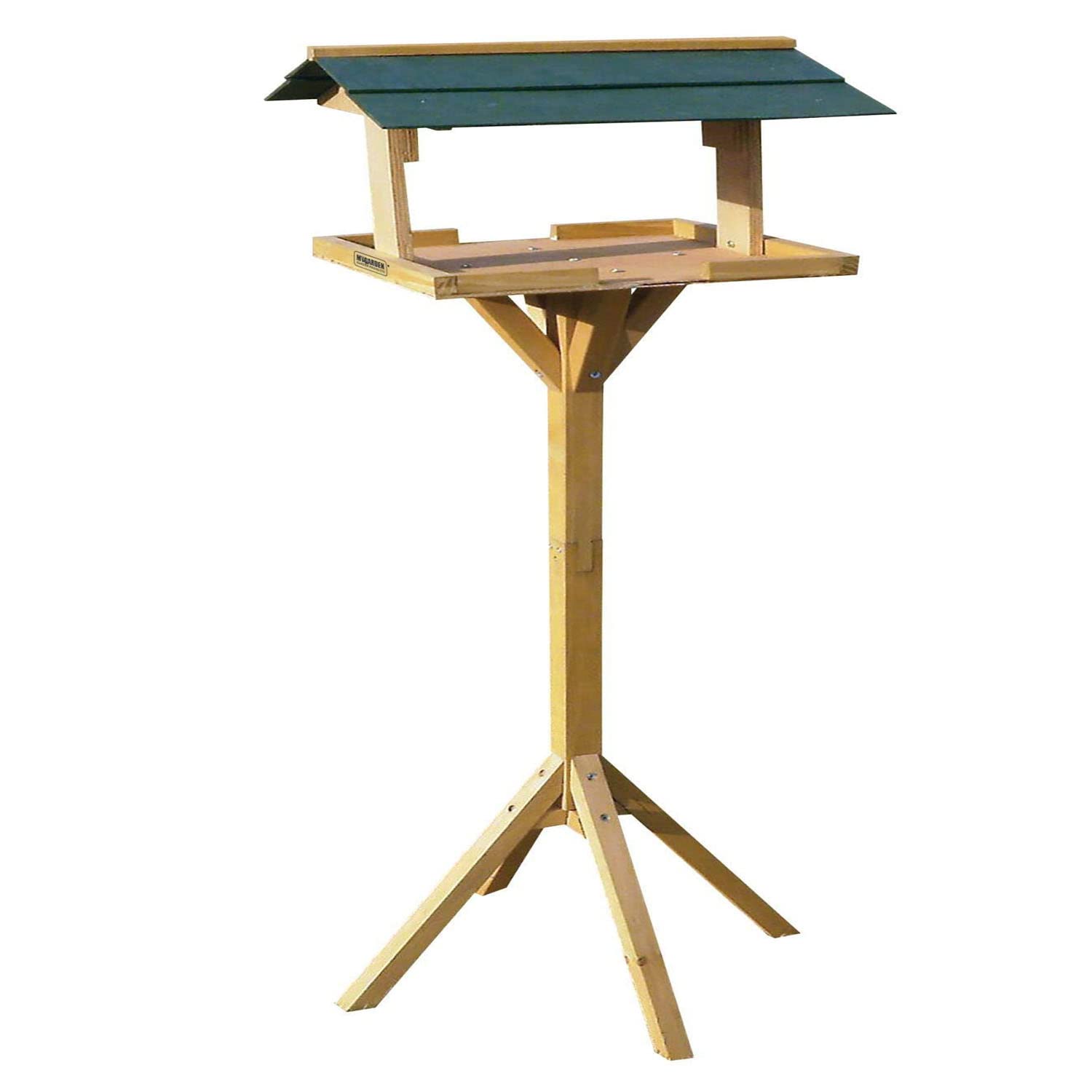 IFJA Home & Garden Traditional Wooden Wild Bird Deluxe Feeding Station Table Free Standing Bird Table (Traditional Wooden Bird Table)