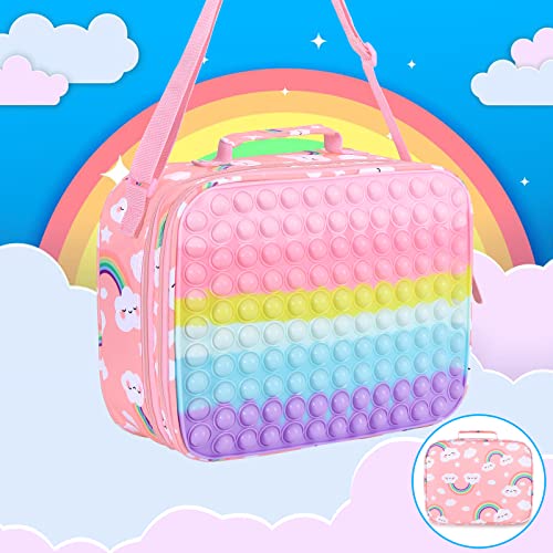 Girls Lunch Boxes For School,Pop Kids Lunch Box Bag For Little Girls Back To School,Insulated Lunch Bag Box Tote For Kids School Travel Gifts,School Supplies Leakproof Cooler Bag Girls Lunch Box #TOP5