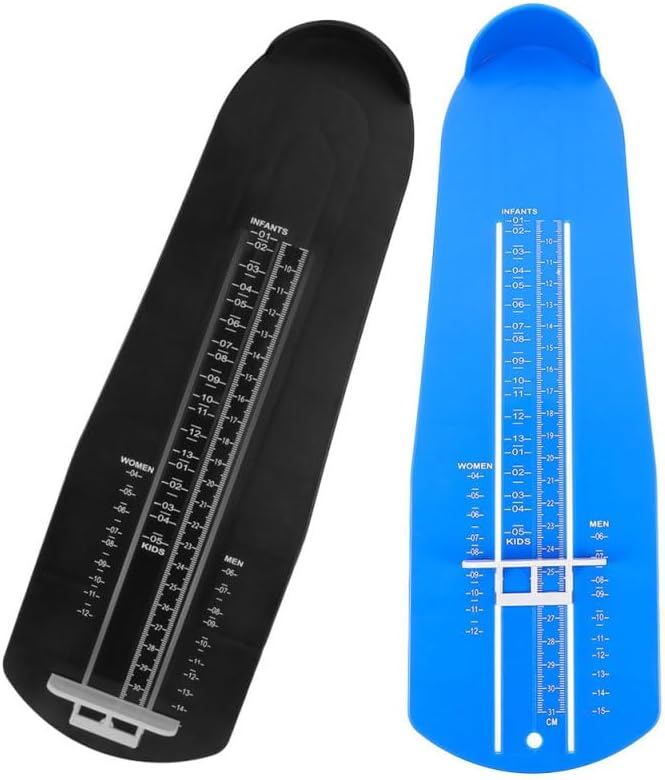 Healeved 2pcs Foot Measuring Ruler Adult Foot Measurement Gauge Brannock Measuring Device Shoe Measurer