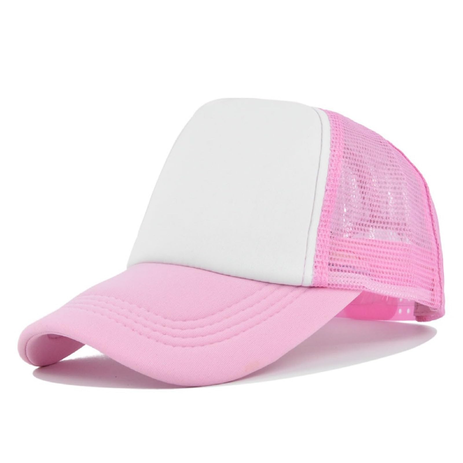 HaloHorus Retro Sponge Trucker Hat for Unisex, Classic Adjustable Mesh Baseball Cap for Running, Hiking, Workout, Fishing, Sp-pink, One Size โ image 1