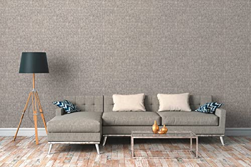 awallo Vliestapete in grober Leinen Optik Tapete 10,05 m x 0,53 m beige braun Made in Germany 354419 3544-19