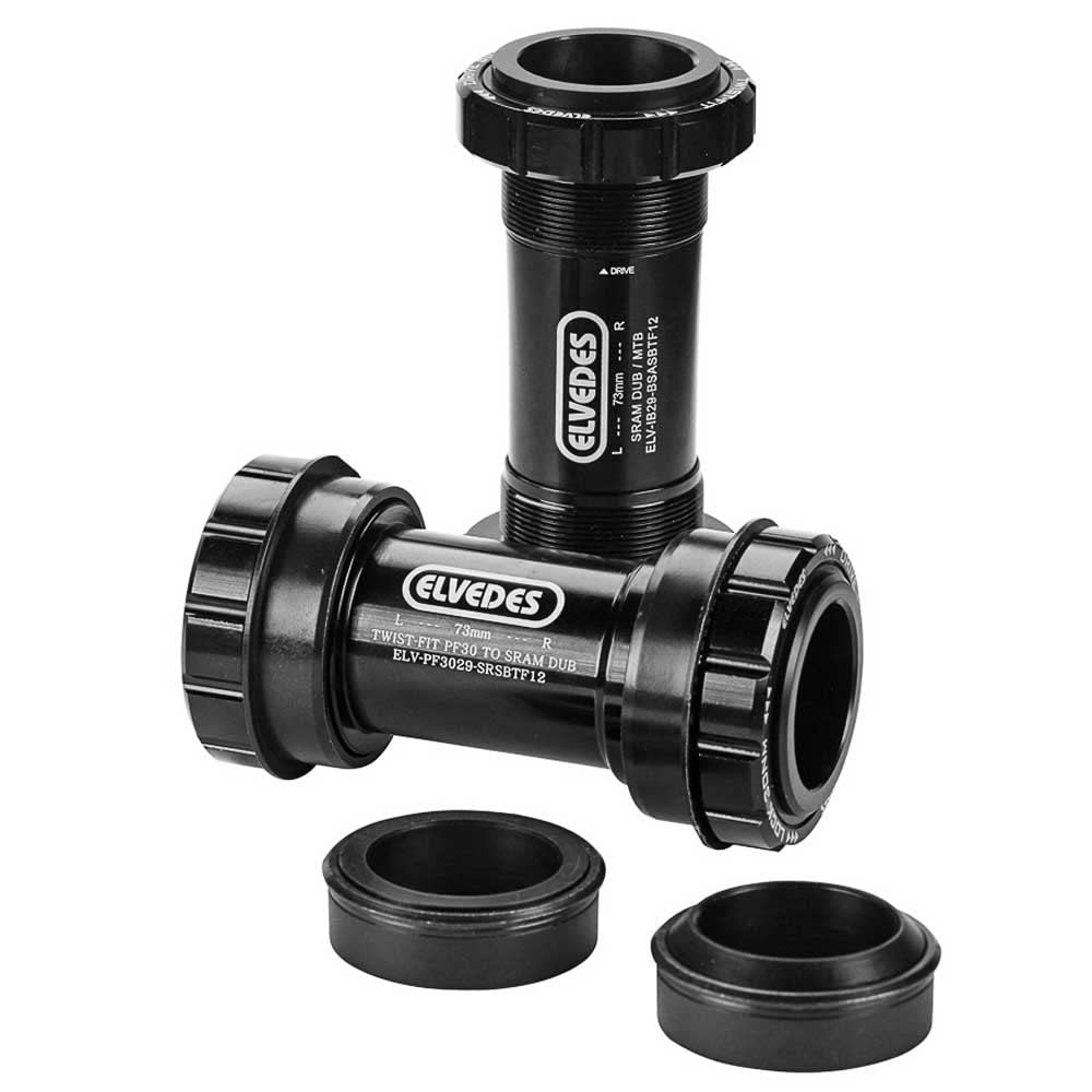 ELVEDES SRAM Dub BB30 + PF30 Cycle E-Bike Adult Unisex Standard Bottom Bracket Black