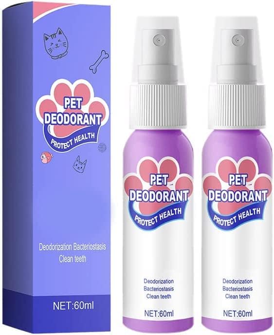 Mascotas Oral Spray, Spray Dental Para Perros, Spray Limpiador Dental Para Mascotas Enjuague Bucal Para Perros Y Gatos Spray Refrescante Del Aliento Para Eliminar El Mal Aliento Y El Sarro (2 Pcs)