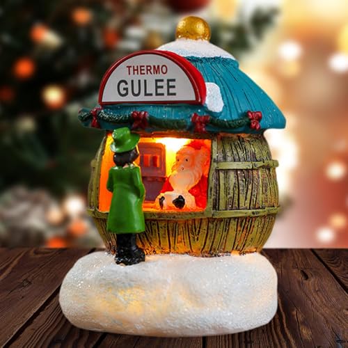 menolana Decoração de mesa de casinha de Natal, coleções de design criativo, ornamento de resina de