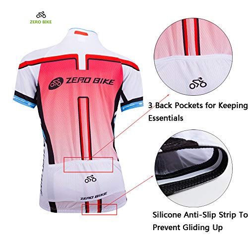 Image of Women's Short Sleeve Cycling Jersey Jacket Cycling Shirt Quick Dry Breathable Mountain Clothing Bike Top
