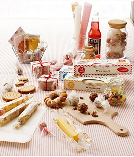 Wax Paper,Food Picnic Paper,50 Sheets Grease Proof Paper,Waterproof Dry Hamburger Paper Liners Wrapping Tissue For Plastic Food Basket By Meleg Otthon(Floral Pattern) #TOP6