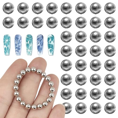DANNEASY 40pcs Cat Eye Nail Magnet Beads, Cat Eye Gel Nail Polish Magnet Nail Art Magnet Stick Cat Eye Magnetic Nail Polish Multi-Function Magnets for Nails Salon