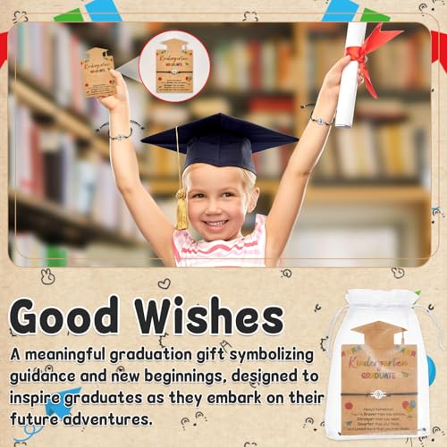 Image of gisgfim 40 Sets Graduation Gifts Compass Bracelet Bulk with Inspirational Gift Cards White Organize Bags for 2025 Graduation Present End of School Year Party Favor