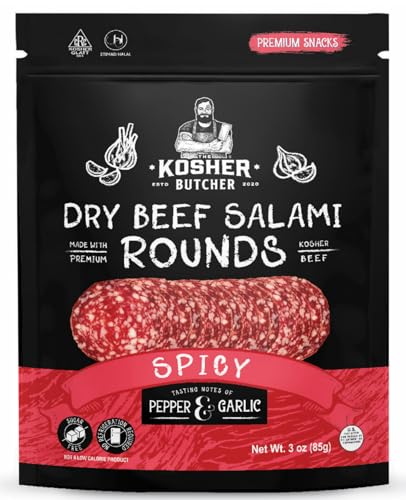 Dry Salami Rounds 3 oz Kosher & Halal Certified (Spicy)