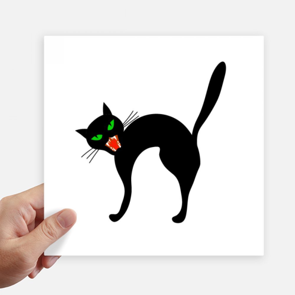 Chat noir Halloween autocollant pour décorer ordinateur portable moto et valise