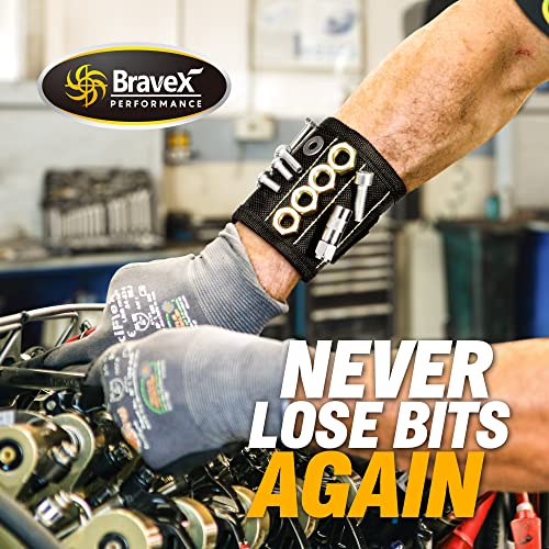 Voltstorm Magnetic Wristband - Men Women Tool Belt With 12 Strong Magnets For Holding Screws, Nails, Drill Bits - Great Gift For Men Stocking Stuffers, Handyman, Carpenter, Electrician, Framer #TOP1