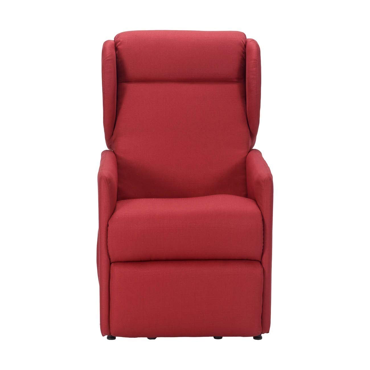 POLTRONE ITALIA Angela 2 Moteurs Fauteuil releveur Relax Dispositif Médical système de Roue Doux siège à Micro-Ressorts résistant aux Taches fauteuils inclinables Bleu Denim