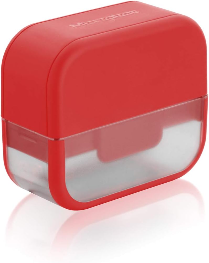 Microplane 48148 Set Garlic Mincer and Slicer, One Size, Red