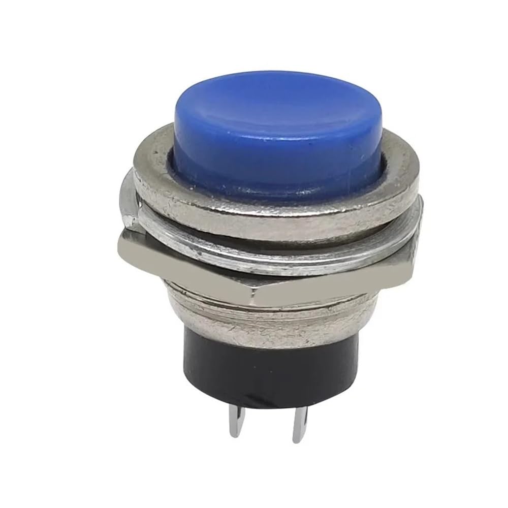 Motocicleta Interruptor Control Manillar 5/20 Piezas Encendido De 16 Mm, Redondo, Rojo, DS-212, Pequeño, con Reinicio Automático, Pulsador Momentáneo, Botón De Arranque Compuesto.