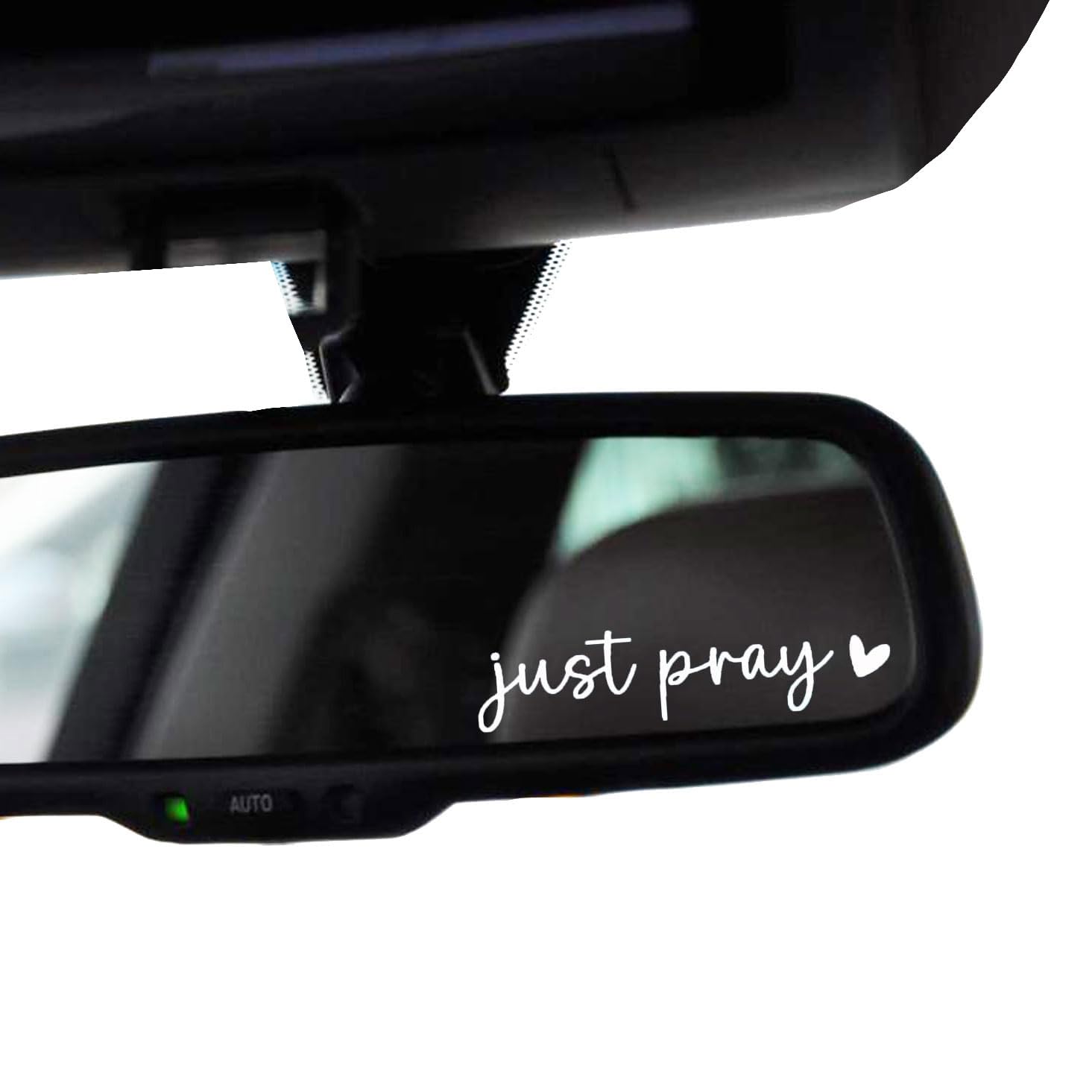 2 x Just Pray Rearview Mirror Decal Water Bottle Stickers Affirmation Reminder Sticker Laptop Bumper Sticker Tumbler Vinyl Sticker Car Mirror Decal