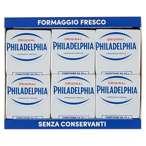 Philadelphia Original, Formaggio Fresco e Cremoso, 6 Monoporzioni da 25 g
