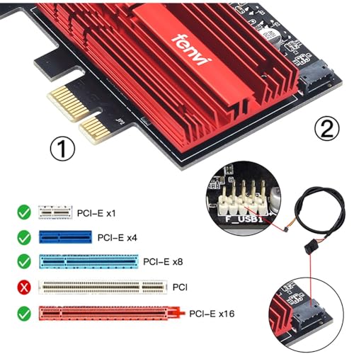 Image of FENVi WiFi 6E PCIe Card with Bluetooth 5.3, AX5400 Tri-Band Desktop Adapter Expands to 6GHz Band Supports MU-MIMO, OFDMA, Ultra-Low Latency Compatible with Windows 10 /11 (Low-Profile Bracket Included)