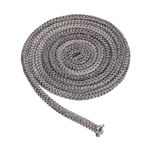 PATIKIL 10 x 2200mm 木製ストーブガスケット グラファイトガラス繊維製の高温耐性シールロープ ストーブ 暖炉のドア用の交換品 ブラック