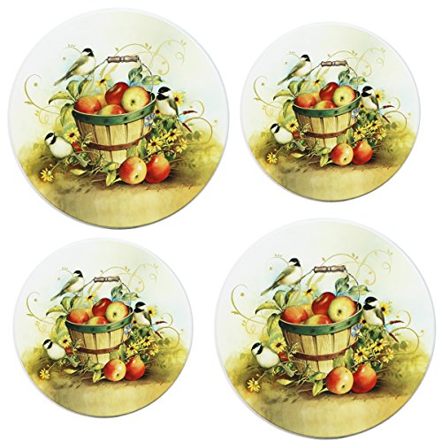 Reston Lloyd 4-417-W Burner Set Electric Stove Cover, Tin, Chickadee, (2) 8" Covers & (2) 10" Covers - Image 2