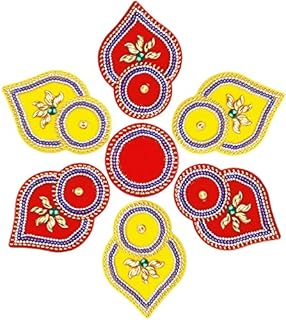 ARTISENIA Modak Multicolor Acrylic Diwali Rangoli Home Decor Diwali Gift for Home/Interior Handcrafted Floor Stickers/Wall Stickers/Wall Decoration/Floor Decoration