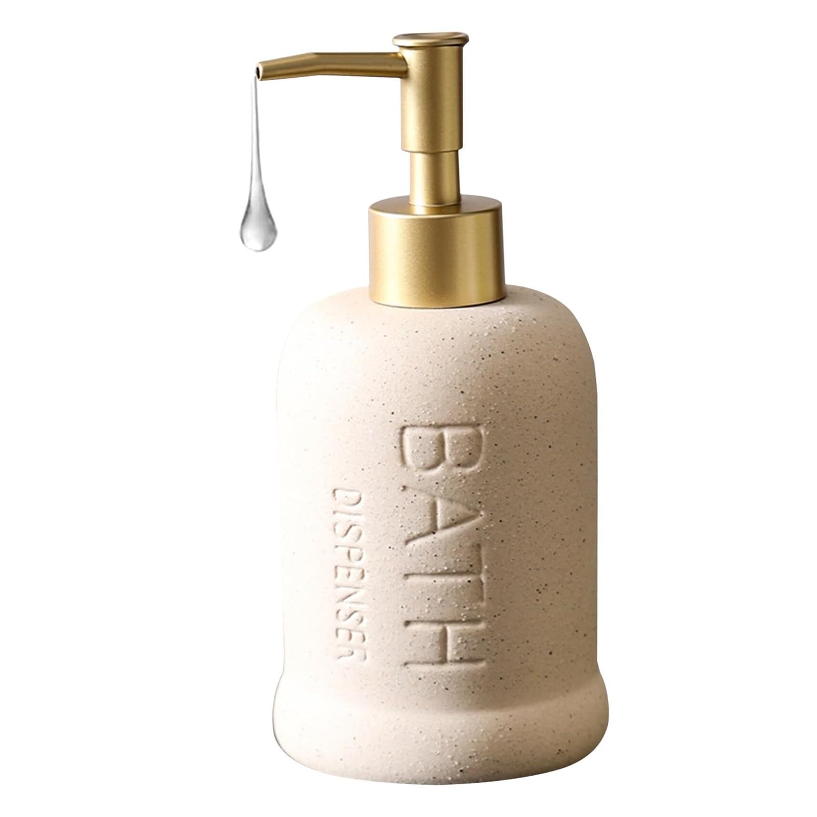 Yofab Beige With Gold Bump Countertop Hand Soap Dispenser Bathroom Farmhouse Dish Dispensers For Kitchen Vintage Bathroom Decor